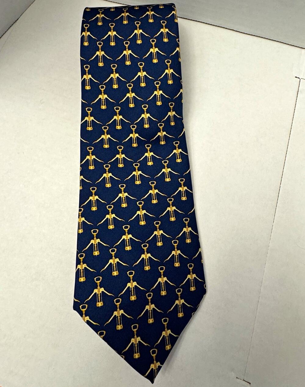 Jose Bach Pure Silk Corkscrew Wine Opener Novelty Necktie
